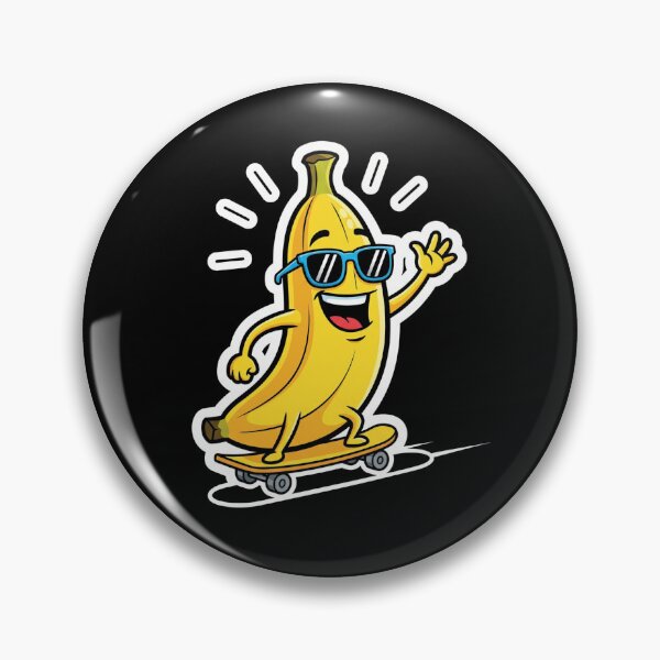 Item preview, Banana on Skateboard Sticker – Kawaii Cartoon Fruit on Wheels designed and sold by PrimeHue Studio.