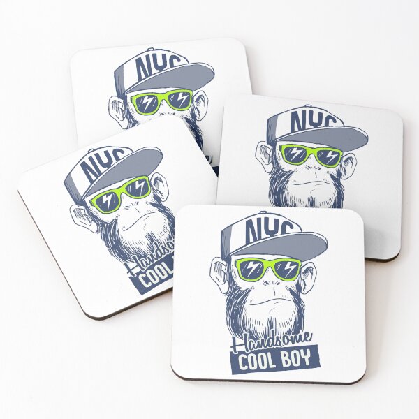 Item preview, Handsome Cool Boy Monkey - NYC Cap & Neon Sunglasses designed and sold by Colorful-Garden.