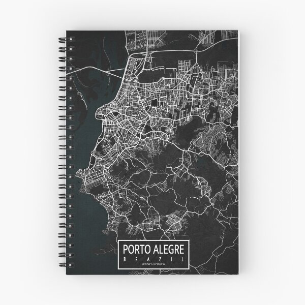 Item preview, Porto Alegre City Map of Rio Grande do Sul, Brazil - Dark designed and sold by deMAP.