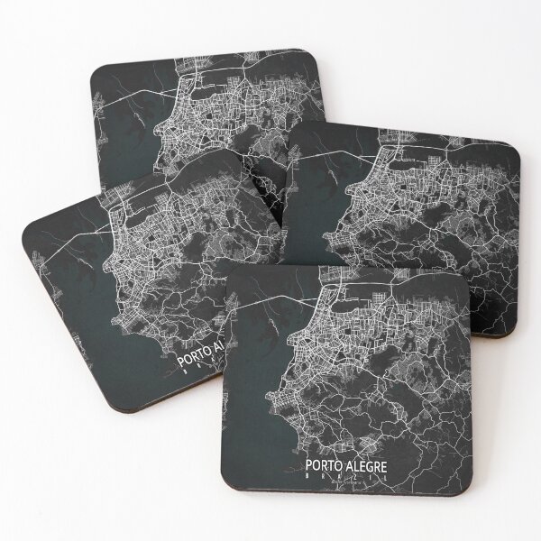Item preview, Porto Alegre City Map of Rio Grande do Sul, Brazil - Dark designed and sold by deMAP.