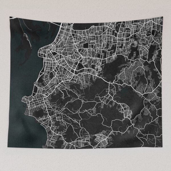 Item preview, Porto Alegre City Map of Rio Grande do Sul, Brazil - Dark designed and sold by deMAP.