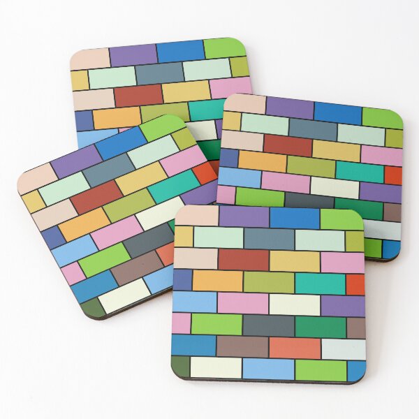 Item preview, Colorful Brick Pattern – Modern Abstract Wall of Color designed and sold by hangmeart.