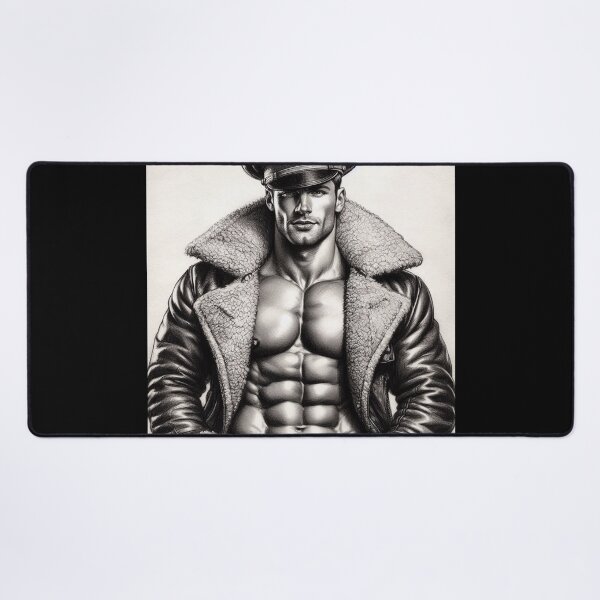 Item preview, Pointillism Gay Pride 1940's Leather Military Airman Daddy Berlin Leder Pride Graphic Design designed and sold by ItsAKinkThing.