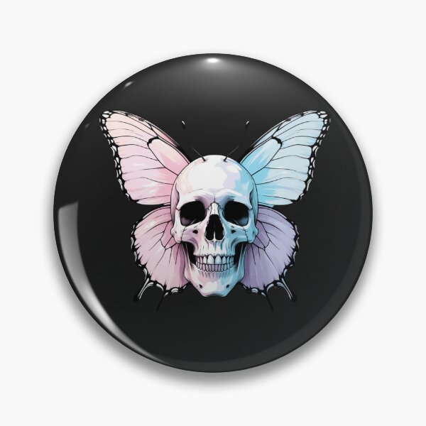Item preview, Minimalist Butterfly Skull Fusion – Soft Pastel Aesthetic Design designed and sold by ColorSplash123.