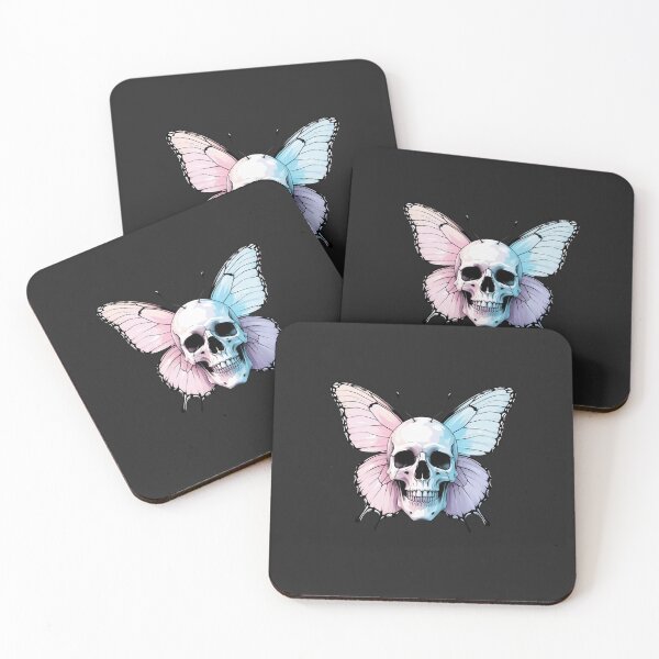Item preview, Minimalist Butterfly Skull Fusion – Soft Pastel Aesthetic Design designed and sold by ColorSplash123.