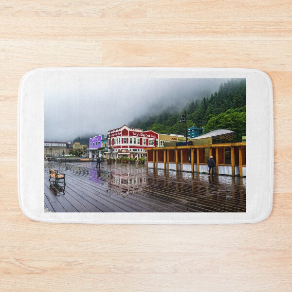 Item preview, Juneau waterfront on a wet day. Alaska designed and sold by Steven Weeks.