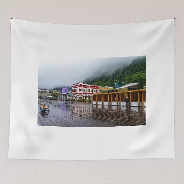 Item preview, Juneau waterfront on a wet day. Alaska designed and sold by Steven Weeks.