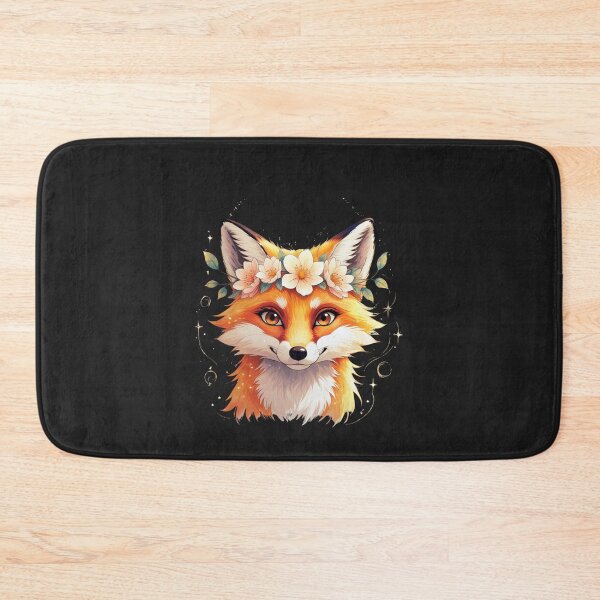 Item preview, Anime Fox with Flower Crown – Minimalist Artistic Pastel Design designed and sold by ColorSplash123.