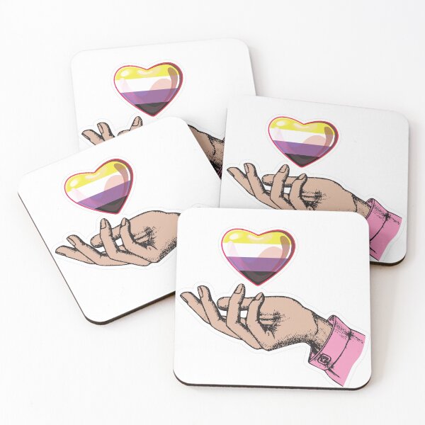 Item preview, LGBTQIA+ - Non Binary Pride Heart in Hand designed and sold by CC-ArtOnline.