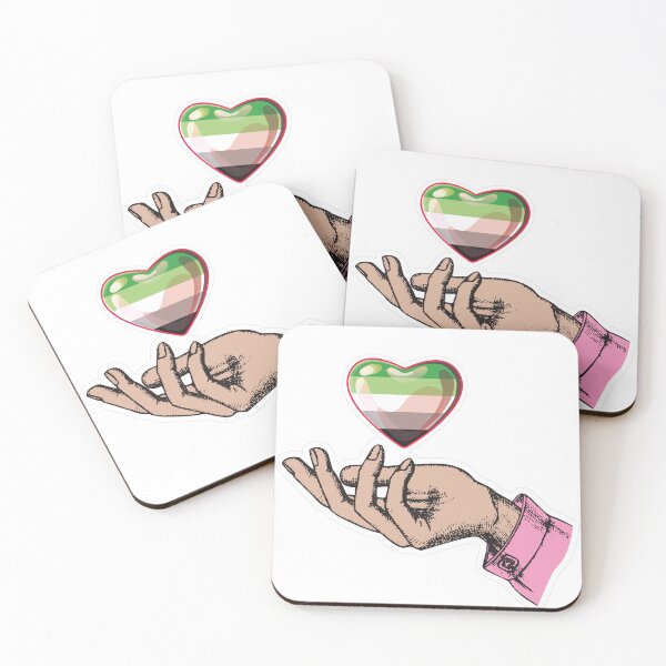 Item preview, LGBTQIA+ - Aromantic Pride Heart in Hand designed and sold by CC-ArtOnline.