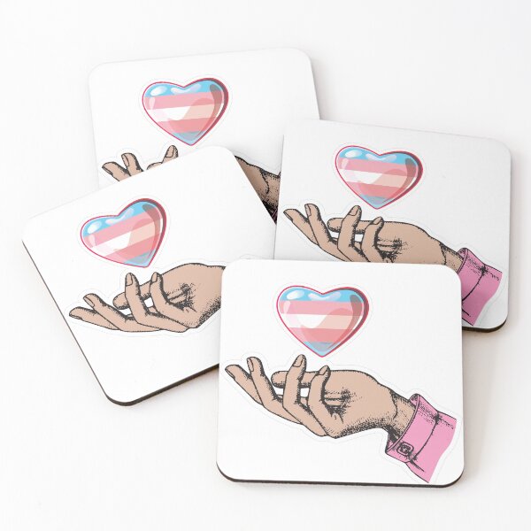 Item preview, LGBTQIA+ - Transgender Pride Heart in Hand designed and sold by CC-ArtOnline.