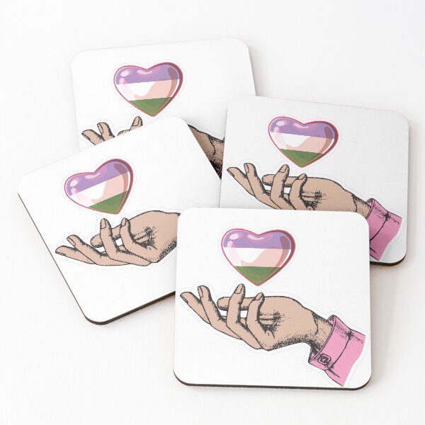 Item preview, LGBTQIA+ - Genderqueer Pride Heart in Hand designed and sold by IE-ArtOnline.