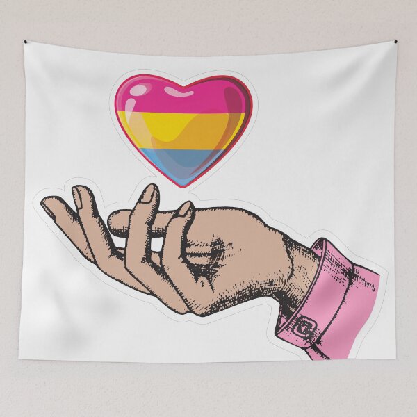 Item preview, LGBTQIA+ - Pansexual Pride Heart in Hand designed and sold by CC-ArtOnline.