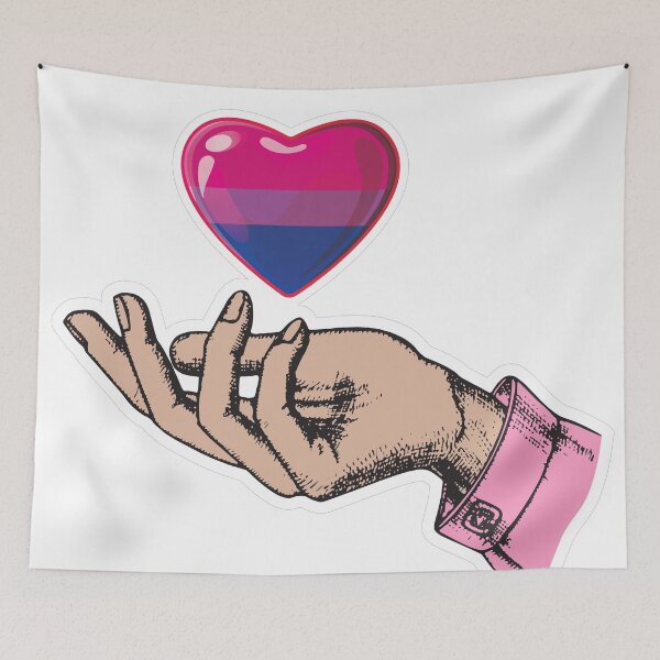 Item preview, LGBTQIA+ - Bisexual Pride Heart in Hand designed and sold by CC-ArtOnline.