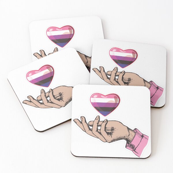 Item preview, LGBTQIA+ - Gender Fluid Pride Heart in Hand designed and sold by CC-ArtOnline.