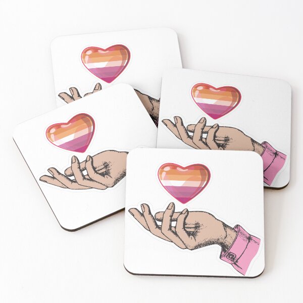 Item preview, LGBTQIA+ - Lesbian Pride Heart in Hand designed and sold by CC-ArtOnline.