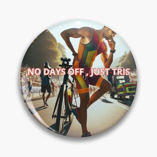 Item preview, NO DAYS OFF, JUST TRIS – Triathlon Motivation for the Dedicated Athlete designed and sold by Triathlongram.
