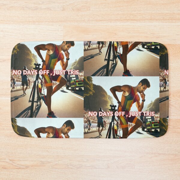 Item preview, NO DAYS OFF, JUST TRIS – Triathlon Motivation for the Dedicated Athlete designed and sold by Triathlongram.