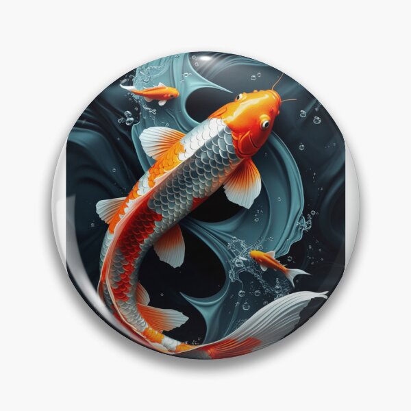 Item preview, a silvery orange koi fish art designed and sold by optimusprime39.
