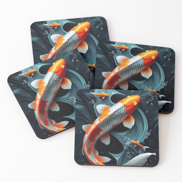 Item preview, a silvery orange koi fish art designed and sold by optimusprime39.