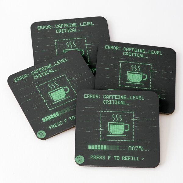 Item preview, Caffeine Ration Level : CRITICAL – Dystopian State Alert designed and sold by N0-Chill-Studio.