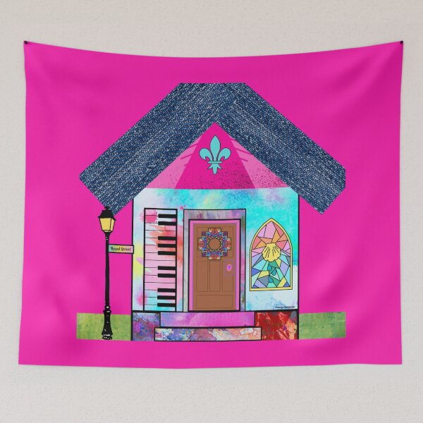 Item preview, Pink collage Royal Street House designed and sold by artbyomega.