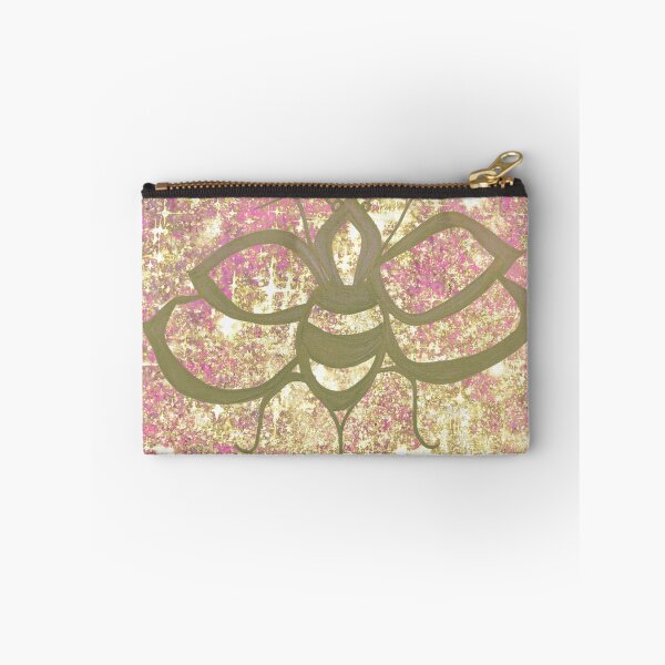 Item preview, The Glitter Queen – Celestial Bee Print in Gold & Pink designed and sold by DarLenn..
