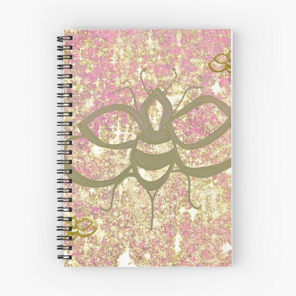 Item preview, The Glitter Queen – Celestial Bee Print in Gold & Pink designed and sold by DarLenn..