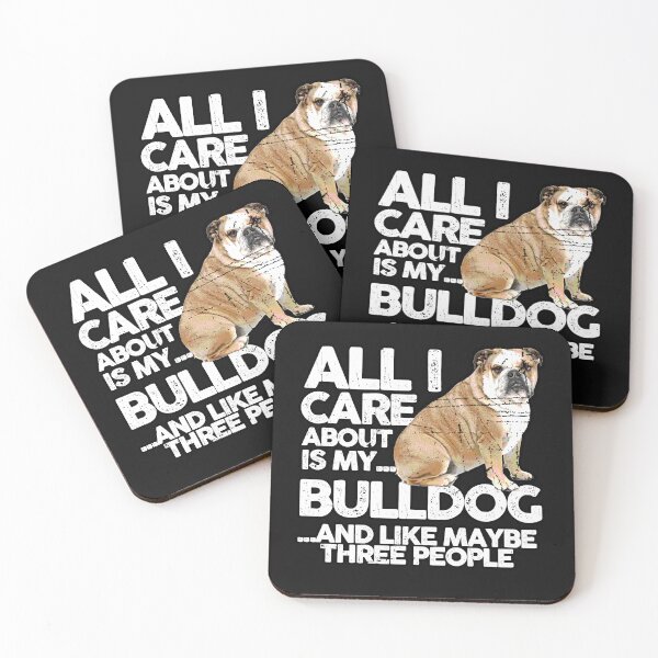 Item preview, ALL I CARE ABOUT IS MY BULLDOG | | Pets and Dogs lovers for Men and Women t-shirt designed and sold by panchiTWO.