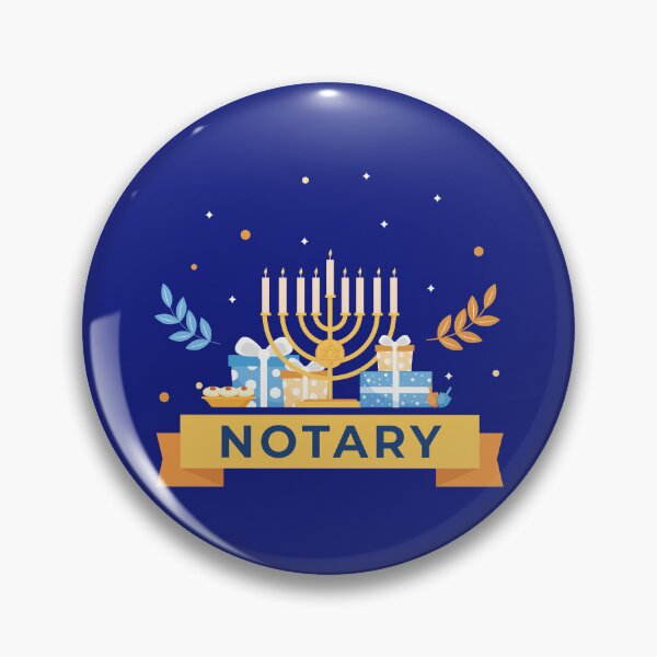 Item preview, Notary Public Hanukkah Menorah Design – Festive Notary Gift designed and sold by NotaryLife.