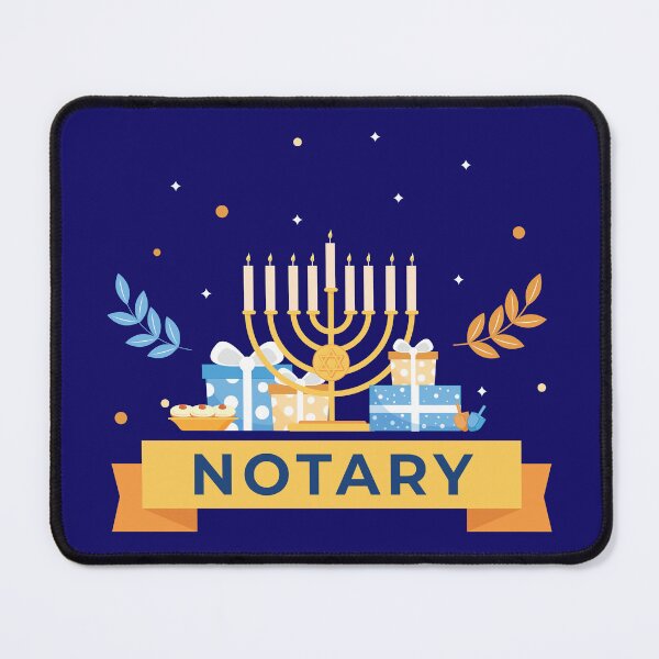 Item preview, Notary Public Hanukkah Menorah Design – Festive Notary Gift designed and sold by NotaryLife.
