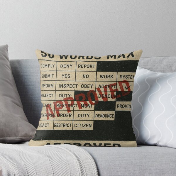 Item preview, Authorized Vocabulary List: 50 Words Max – Dystopian Compliance Card designed and sold by N0-Chill-Studio.