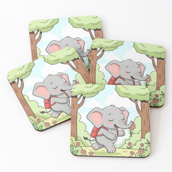 Item preview, Cute walking elephant designed and sold by BGM by AI.