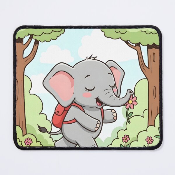 Item preview, Cute walking elephant designed and sold by BGM by AI.