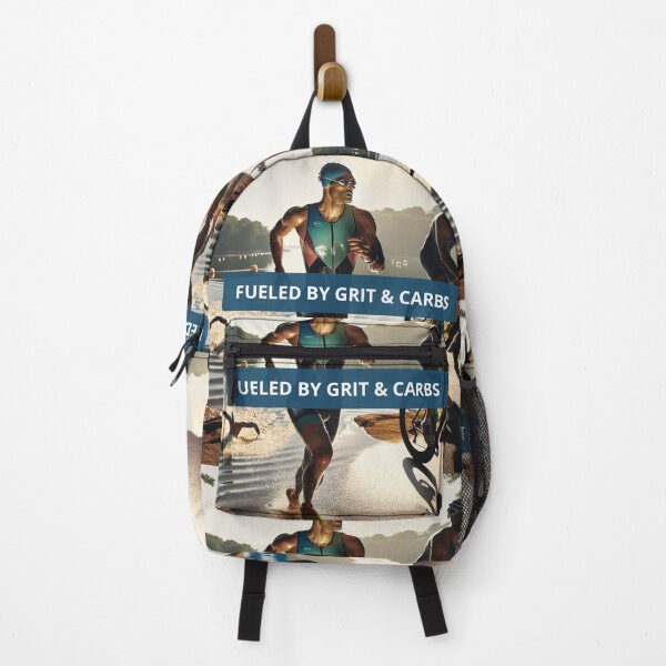 Item preview, "Fueled by Grit & Carbs" – Swim to Run Transition Design designed and sold by Triathlongram.