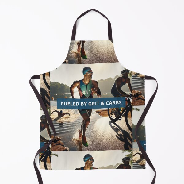 Item preview, "Fueled by Grit & Carbs" – Swim to Run Transition Design designed and sold by Triathlongram.