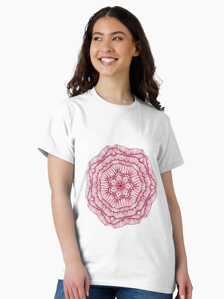 Thumbnail 2 of 7, Classic T-Shirt, Red Flower designed and sold by lauramaxwell.