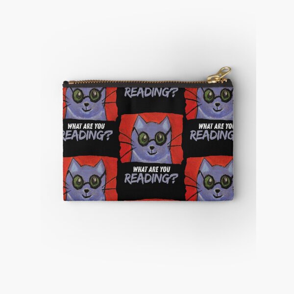 Item preview, Simon Purple Kitty with Glasses What Are You Reading? designed and sold by ByToriKelley.