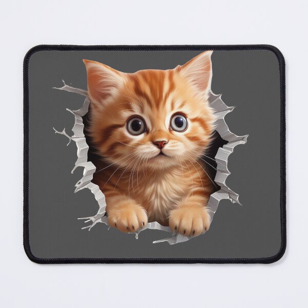 Item preview, Peekaboo Ginger Kitten – 3D Wall Break designed and sold by Myra365Art.