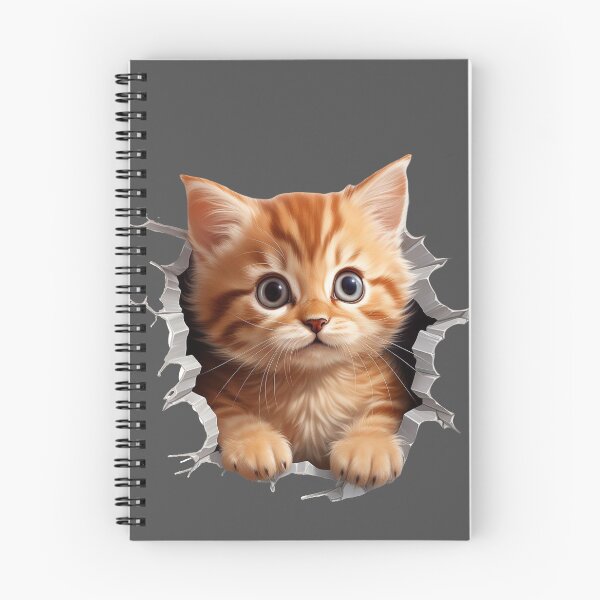Item preview, Peekaboo Ginger Kitten – 3D Wall Break designed and sold by Myra365Art.