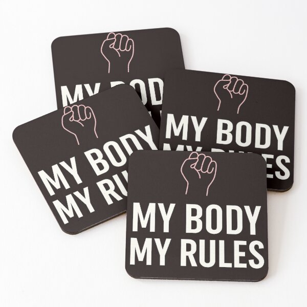 Item preview, My Body, My Rules – Feminist Slogan with Raised Fist Symbo designed and sold by Tadeusz1.