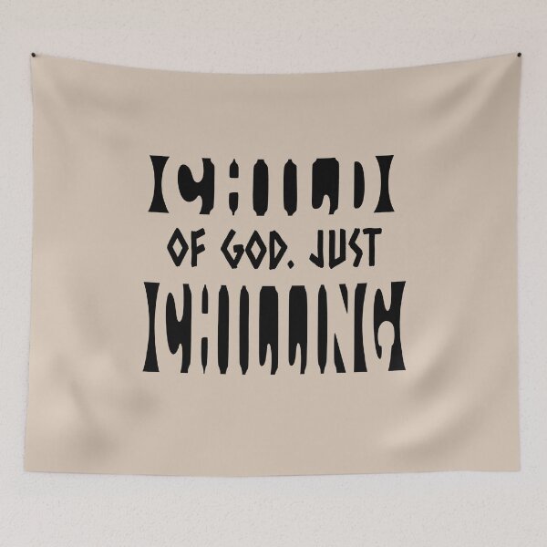 Item preview, Child of God Just Chilling – Optical Illusion Minimal Negative Space Typography Christian Art - Black designed and sold by ZechJohnRB.