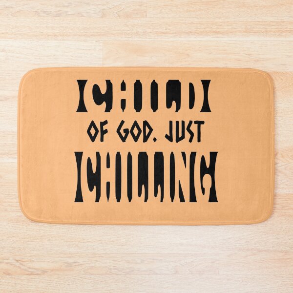 Item preview, Child of God Just Chilling – Optical Illusion Minimal Negative Space Typography Christian Art - Black designed and sold by ZechJohnRB.