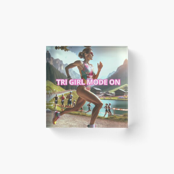 Item preview, "TRI GIRL MODE ON – Strong. Focused. Unstoppable." designed and sold by Triathlongram.