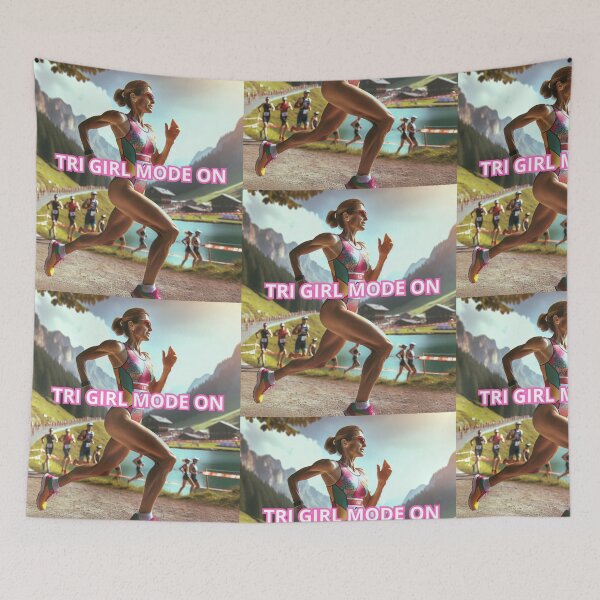 Item preview, "TRI GIRL MODE ON – Strong. Focused. Unstoppable." designed and sold by Triathlongram.