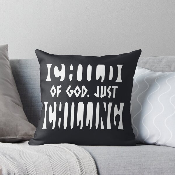 Item preview, Child of God Just Chilling – Optical Illusion Minimal Negative Space Typography Christian Art - white designed and sold by ZechJohnRB.