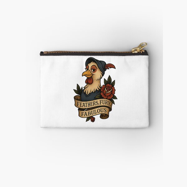 Item preview, Feathers, Fury, Fabulous – Sassy Hen Tattoo Style Design designed and sold by Zippitydodads.