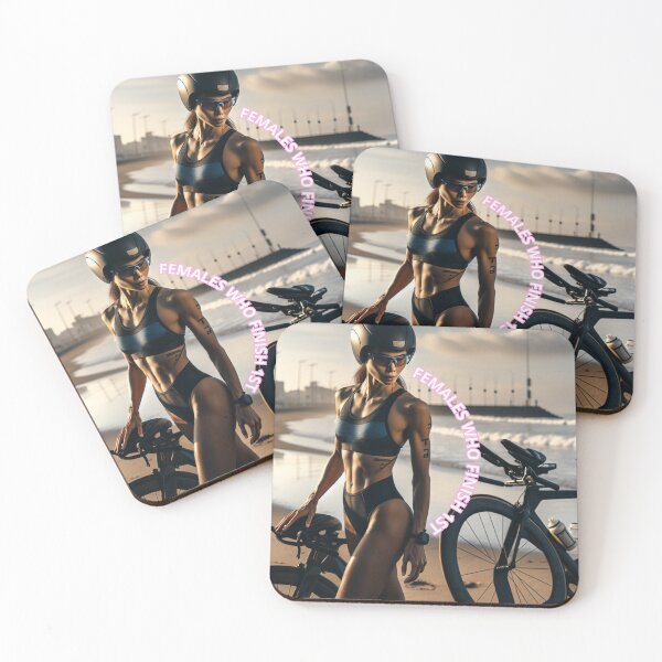 Item preview, “FEMALES WHO FINISH FIRST” – Triathlon Victory Design designed and sold by Triathlongram.