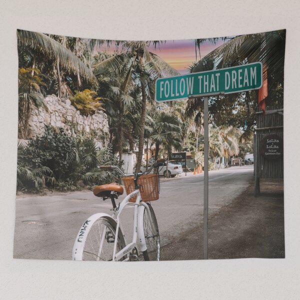 Item preview, Bicycle under palm trees designed and sold by Mauswohn.