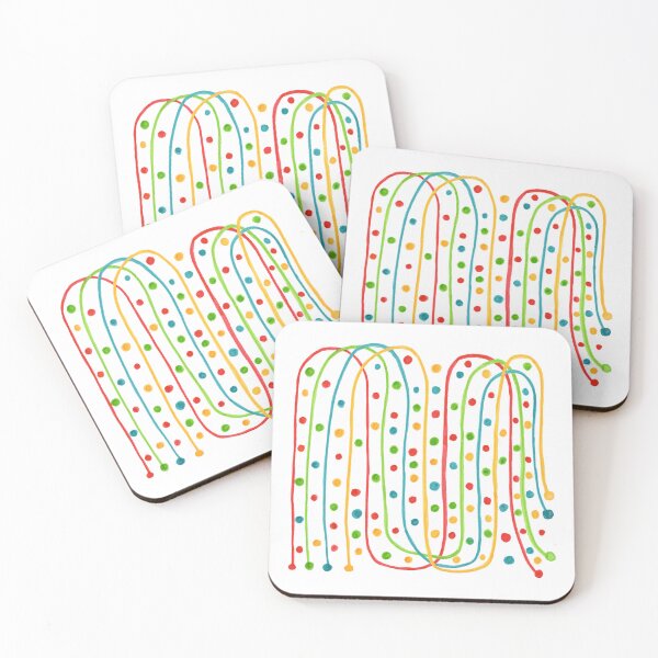 Item preview, Circus Dots and Waves, Red, Blue, Yellow, Green designed and sold by Lynne Goodman Design.